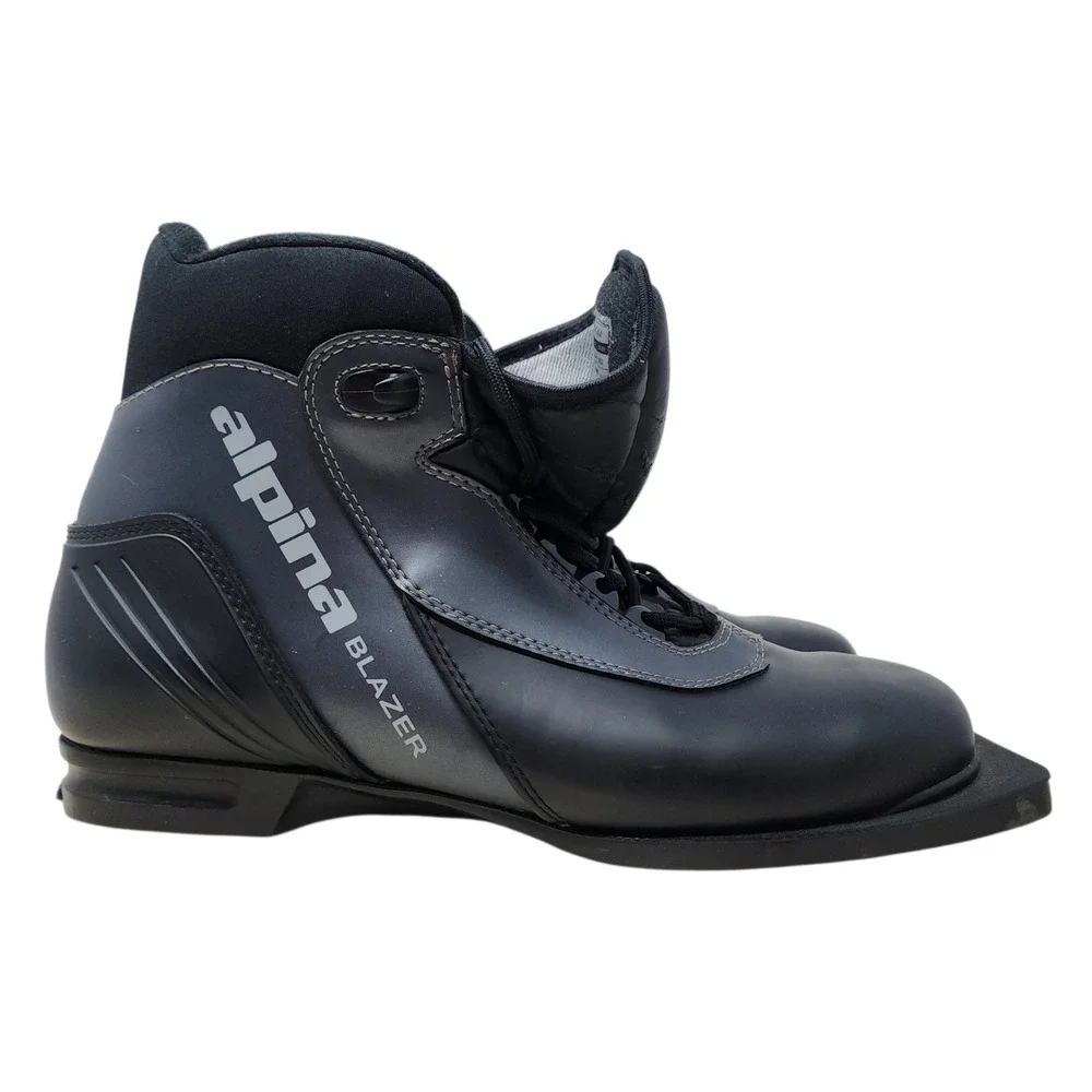 Alpina Blazer Ski Boots 43 US 10 Mens Black 75mm Nordic Norm 3-Pin Cross Country